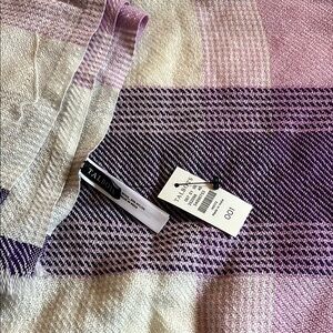 Purple scarf wrap with Textured Knit plaid Pattern, Talbots